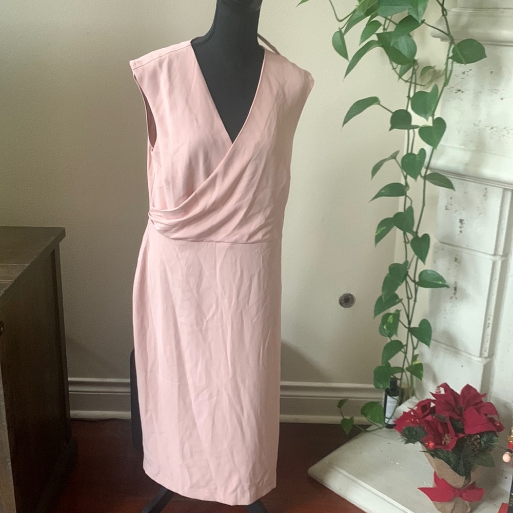 Ann Taylor blush midi dress